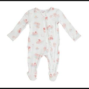 NWT Angel Dear Hippo Ruffle Footie
